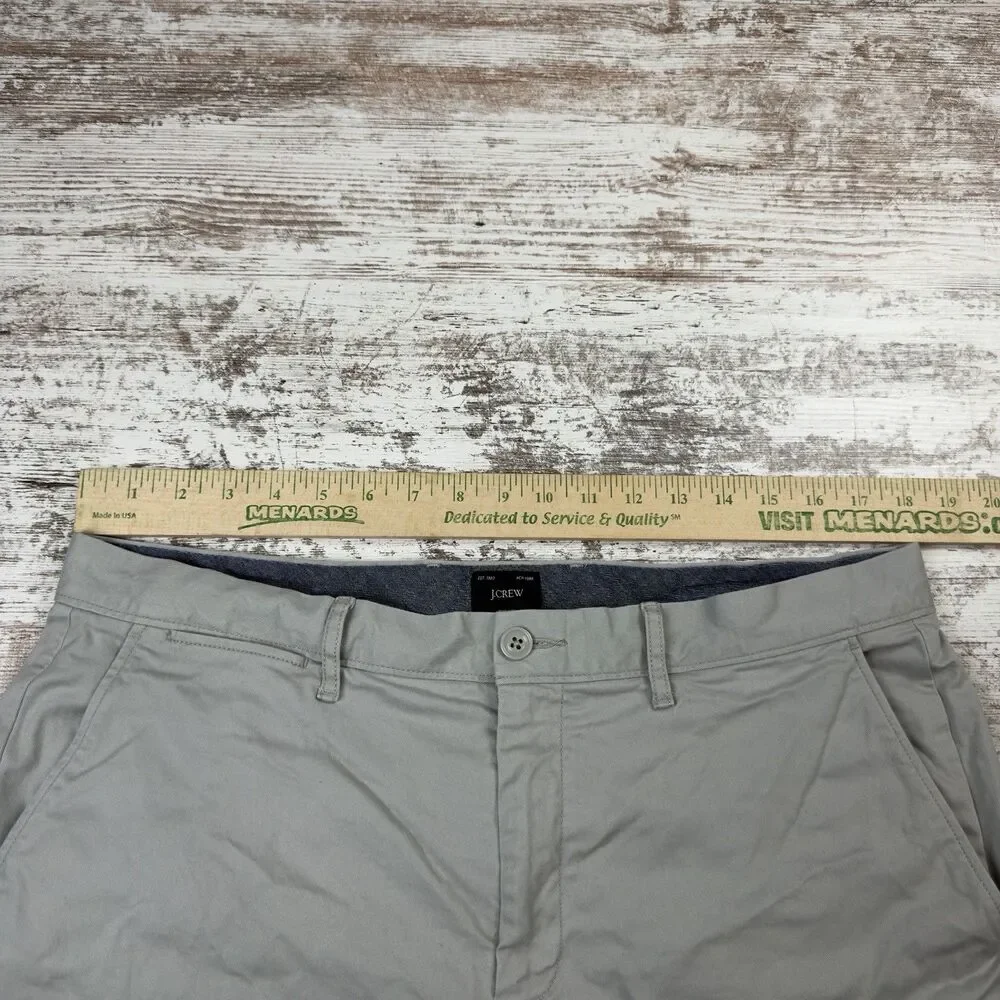 J.Crew 770 Straight Fit Stretch Chino Pants Men's 36x33 Light Gray Preppy